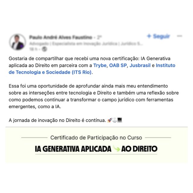 Depoimento de advogado especialista em inovação jurídica: oportunidade de aprofundar as interseções entre tecnologia e Direito